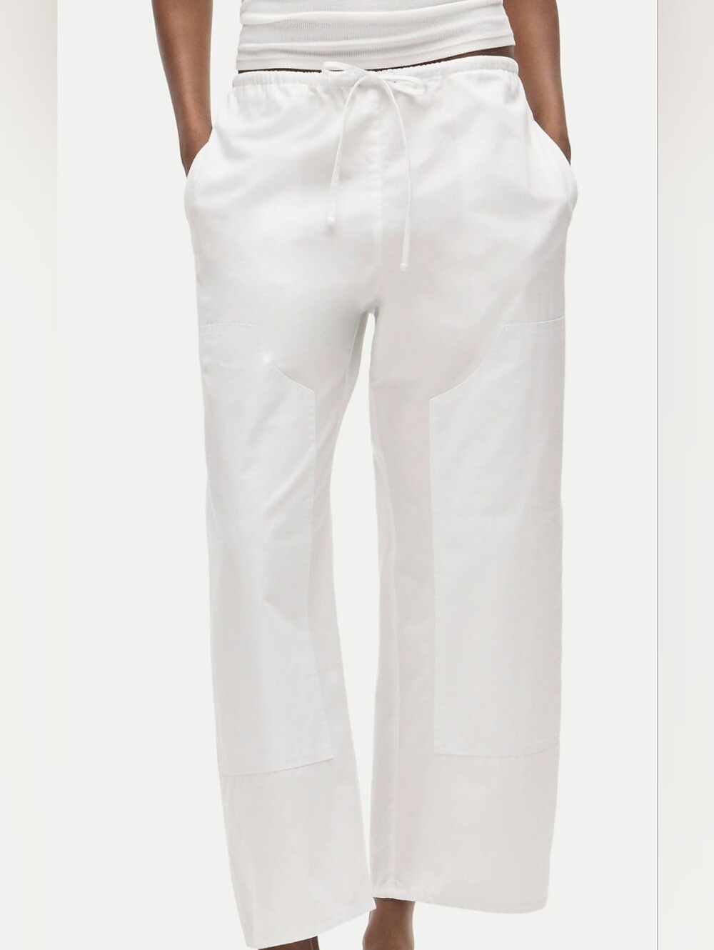 J. Crew Luna pant in cotton poplin - White
